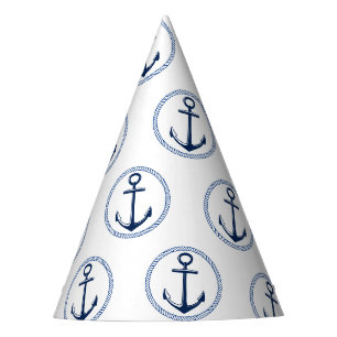 Chapeaux De Fêtes Casquette du Nautical Blue Ancre Party