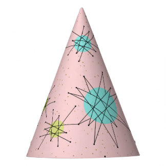 Chapeaux De Fêtes Casquette du Parti des starburties atomiques rose