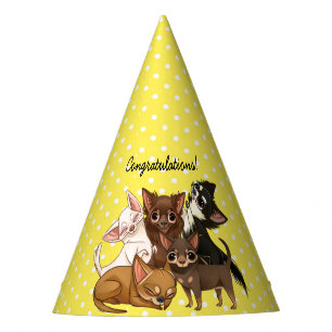 Chapeaux De Fêtes Casquette du parti du Chihuahua jaune