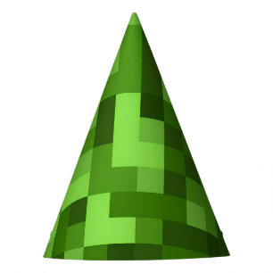 Chapeaux De Fêtes Casquette du parti Green Chunky Pixel