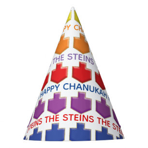 Chapeaux De Fêtes Casquette du parti Hanoukka "Dreidels 3D"