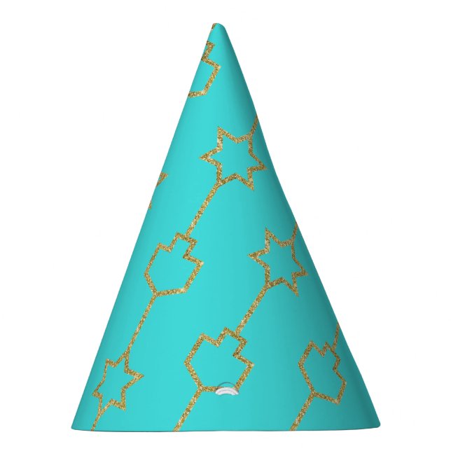 Chapeaux De Fêtes Casquette du Parti Hanoukka "Gold Hanging Charms" (Droite)