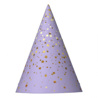 Chapeaux De Fêtes Casquette du parti Petite Golden Stars-Lavender