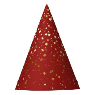 Chapeaux De Fêtes Casquette du parti Petite Golden Stars - Rouge