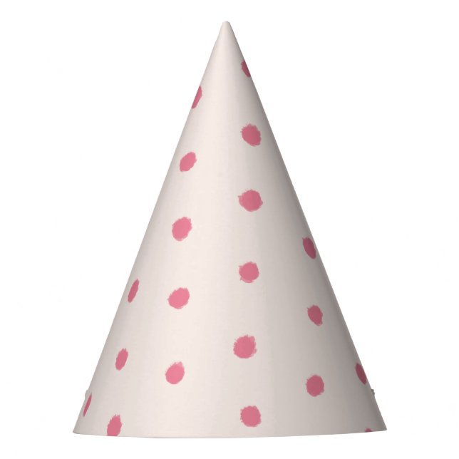 Chapeaux De Fêtes Casquette du parti Pink Polka Dot (Devant)