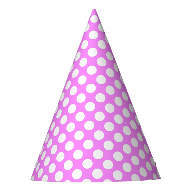 Chapeaux De Fêtes Casquette du parti Polka Dot Rose (Devant)
