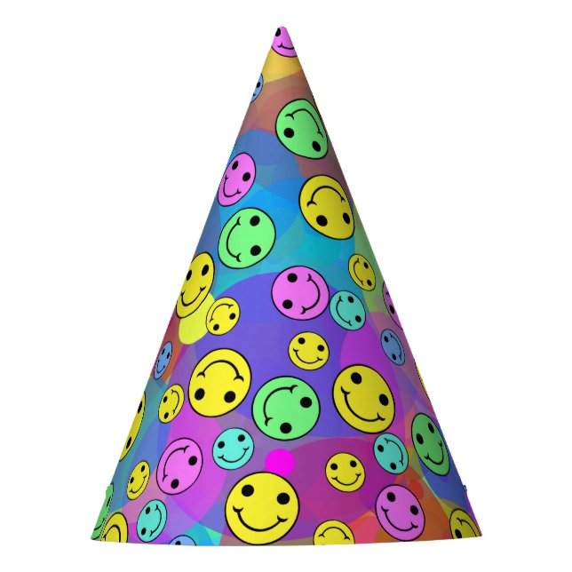 Chapeaux De Fêtes Casquette du Rainbow Party Emoji souriant (Devant)