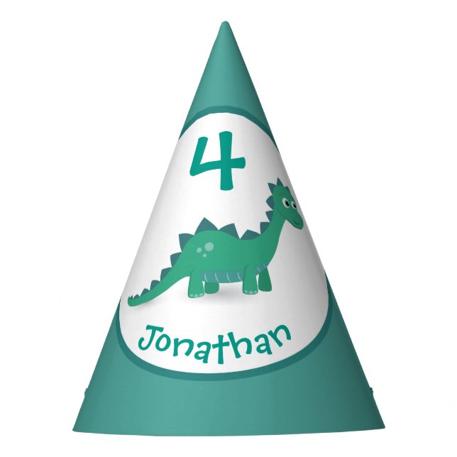 Chapeaux De Fêtes Casquette personnalisé par dinosaure de fête (Devant)