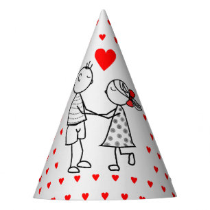 Chapeaux De Fêtes Casquette romantique à couple avec coeur