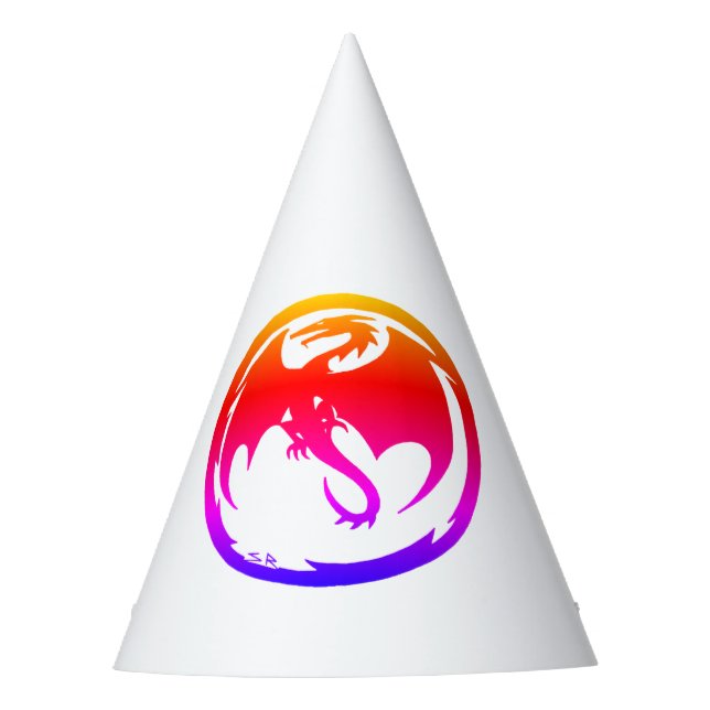 Chapeaux De Fêtes Casquettes blancs de Neon Dragon (Devant)