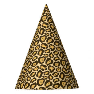 Chapeaux De Fêtes Casquettes chics de partie d'empreinte de léopard