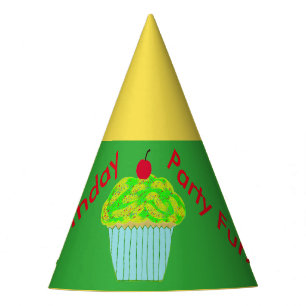 Chapeaux De Fêtes Casquettes d'anniversaire de petit gâteau de vert