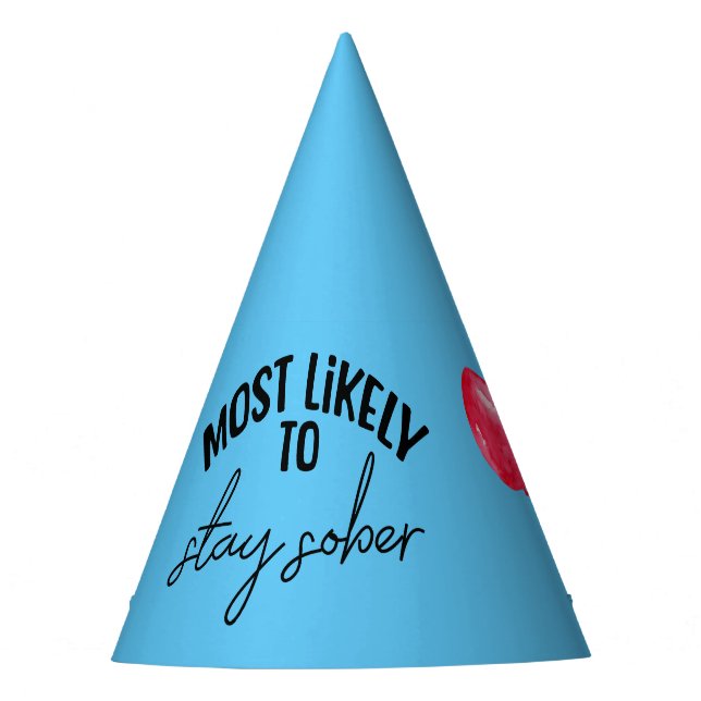 Chapeaux De Fêtes Casquettes de la fête des adultes, Sober (Devant)
