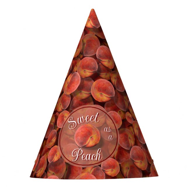 Chapeaux De Fêtes Casquettes de papier Peachs (Devant)
