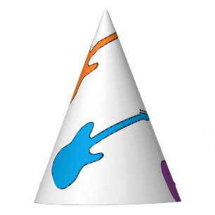 Chapeaux De Fêtes Casquettes de partie de guitare d'arc-en-ciel