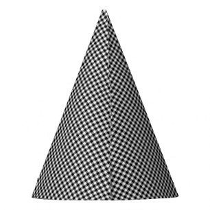 Chapeaux De Fêtes Casquettes du En vichy-PAPIER noir-blanc