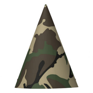 Chapeaux De Fêtes Casquettes du Green Camo Paper Party