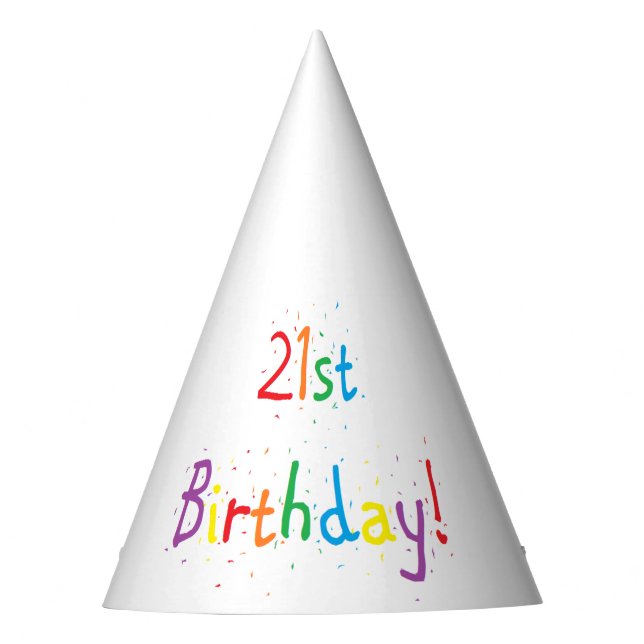 Chapeaux De Fêtes Casquettes du parti "21e anniversaire" (Devant)