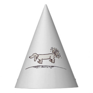 Chapeaux De Fêtes Casquettes du parti Flying Dachshund grey