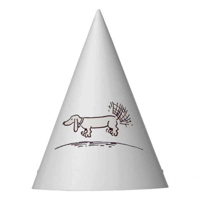 Chapeaux De Fêtes Casquettes du parti Flying Dachshund grey (Devant)