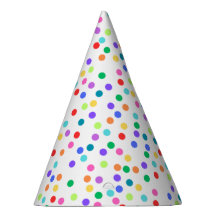 Casquettes du Rainbow Polka Dot Confetti Party