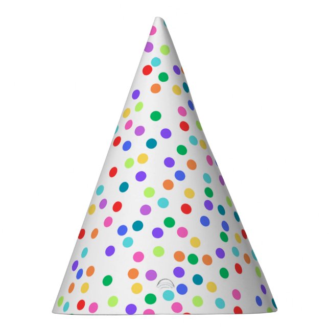 Chapeaux De Fêtes Casquettes du Rainbow Polka Dot Confetti Party (Droite)