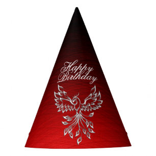 Chapeaux De Fêtes Cendres noires rouges et Phoenix
