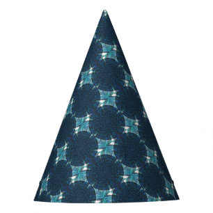 Chapeaux De Fêtes Cercles abstraits de bleu
