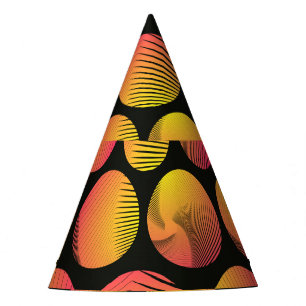 Chapeaux De Fêtes Cercles d'incendie : Graphique noir orange