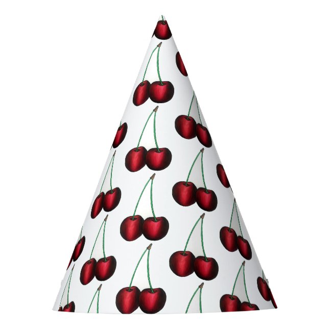 Chapeaux De Fêtes Cerises Rouge mûr Cerise Fruit d'été Imprimer (Devant)