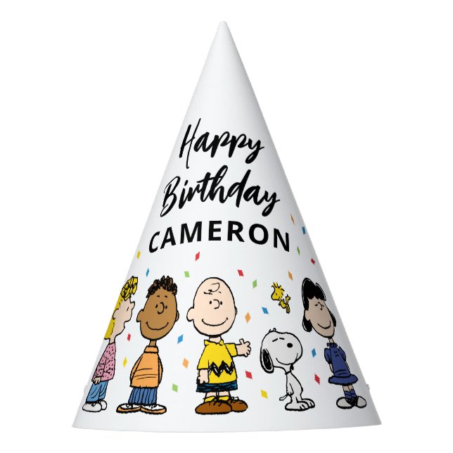 Chapeaux De Fêtes Charlie Brown et Gang Confetti (Devant)
