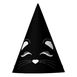 Chapeaux De Fêtes Chat noir et blanc Anniversaire