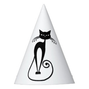 Chapeaux De Fêtes Chat noir maigre fantaisiste
