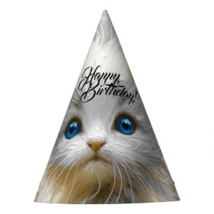 Chapeaux De Fêtes Chaton blanc précieux