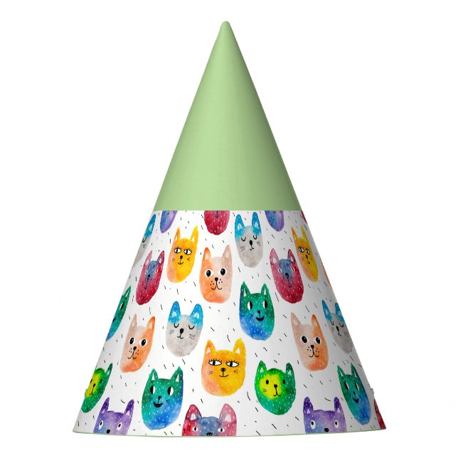 Chapeaux De Fêtes Chats aquarelles et amis (Devant)