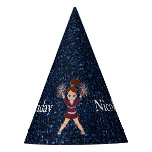Chapeaux De Fêtes Cheerleader "Joyeux Anniversaire" Personnalisé