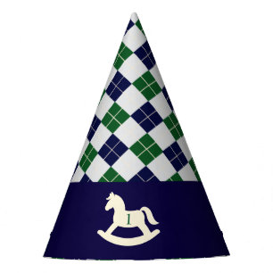 Chapeaux De Fêtes Cheval à bascule Prépa Argyle 1er anniversaire