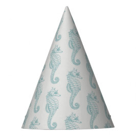 Chapeaux De Fêtes Chevaux de mer tropicaux, Motif hippocampe - gris 