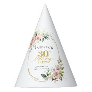 Chapeaux De Fêtes Chic Blush rose or eucalyptus 30e anniversaire