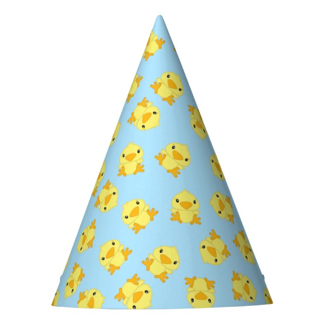 Chapeaux De Fêtes Chick Birthday Party Blue (Devant)