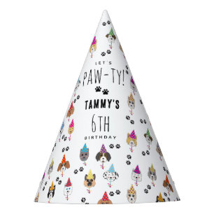 Chapeaux De Fêtes Chiens de fête d'anniversaire Pawty mignons