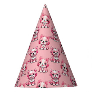 Chapeaux De Fêtes Chiens roses mignons