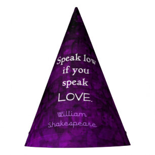 Chapeaux De Fêtes Citation d'AMOUR romantique inspirée de Shakespea