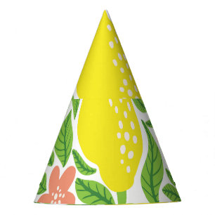 Chapeaux De Fêtes Citron Citrus Motif Vintage d'été