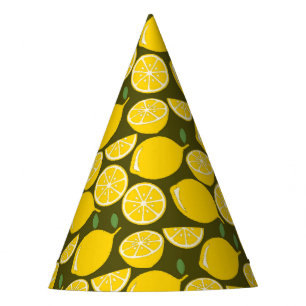 Chapeaux De Fêtes Citron Jaune Moderne Amusant mignon