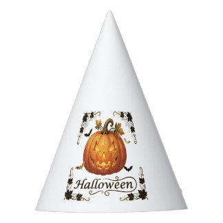 Chapeaux De Fêtes Citrouille d'Halloween en or ornée Art