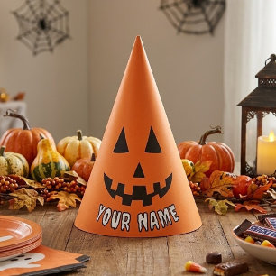 Chapeaux De Fêtes Citrouille orange personnalisée Halloween Votre no