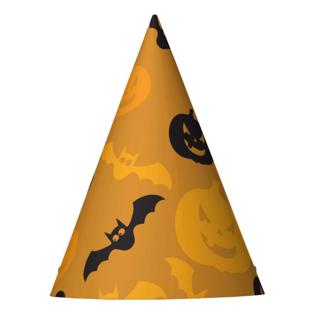 Chapeaux De Fêtes Citrouilles d'Halloween et chauves-souris (Devant)