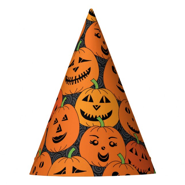 Chapeaux De Fêtes Citrouilles du feu follet de Halloween (Devant)