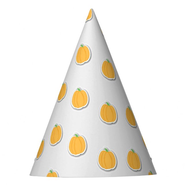 Chapeaux De Fêtes Citrouilles sur gris (Devant)
